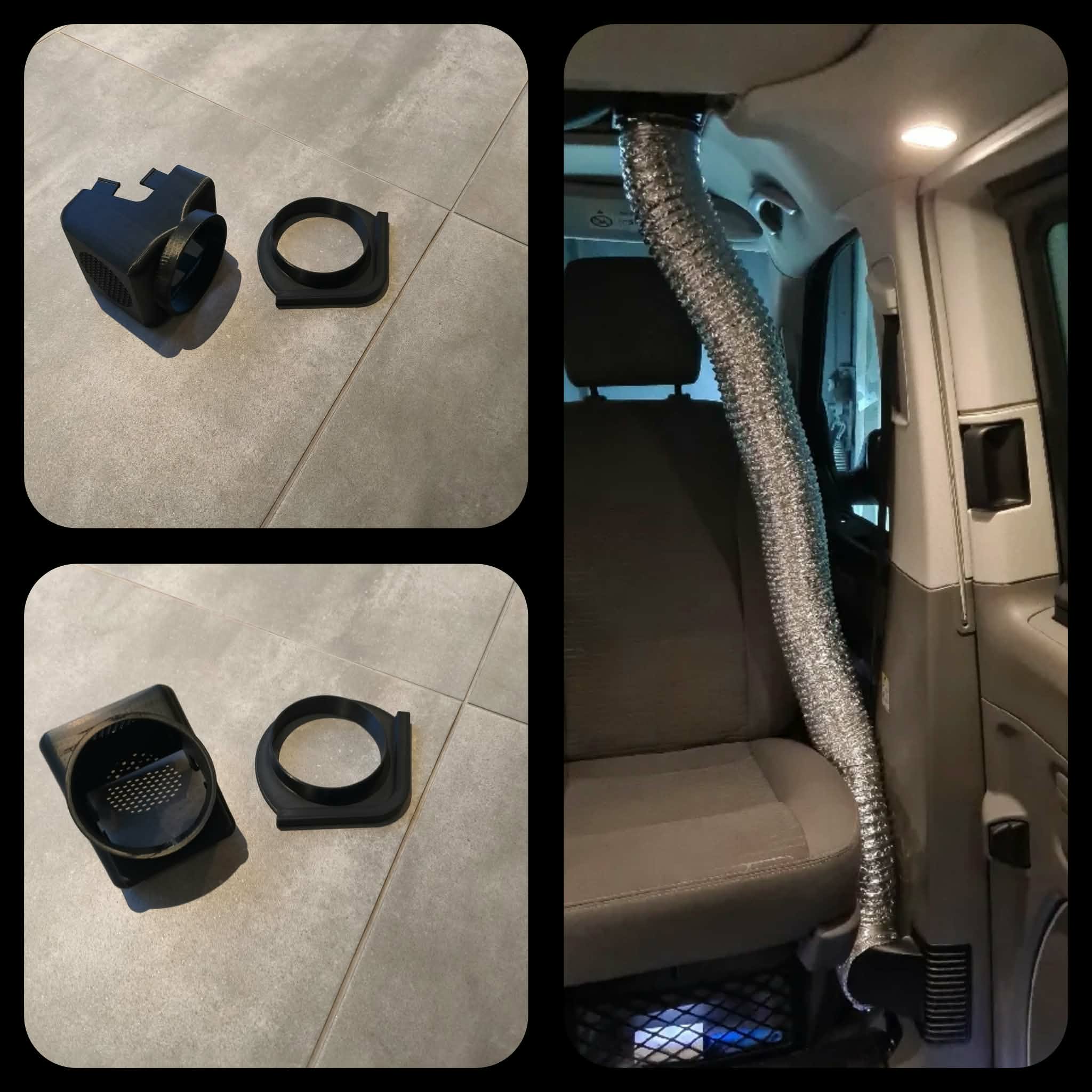 Auxiliary Heater Adapter for VW California T5 T6 T6.1 | Pop-up Roof Heater with Airflow Control